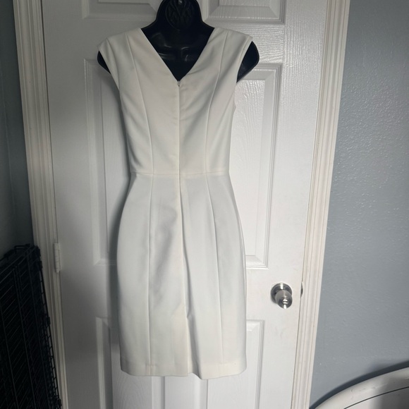 NWT French Connection White Tailored Midi Dress - size 4 - Picture 3 of 5